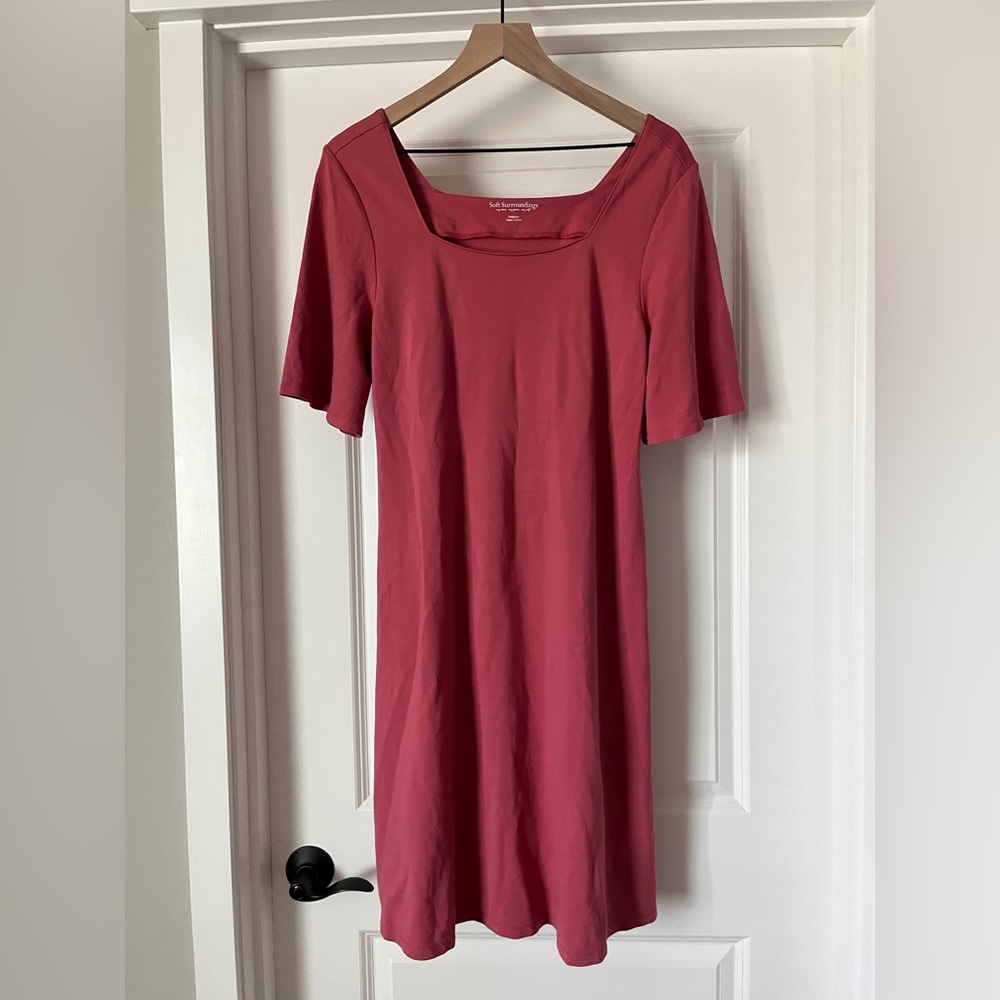 Soft Surroundings Raspberry Midi Dress